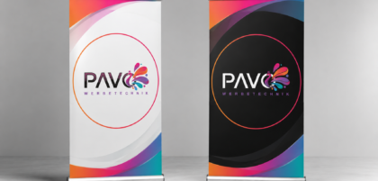 Roll-up-Display von PAVO Werbetechnik